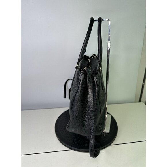 For Repair - Kate Spade Leighton Large Satchel Tote Black Pebbled Leather Purse - Picture 3 of 12
